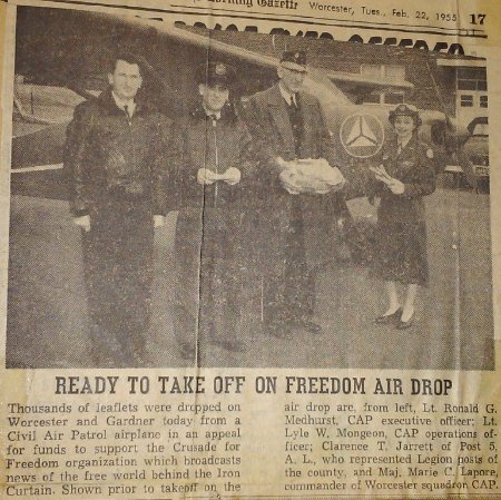 Leaflets Crusade for Freedom - Worcester Gazette 1955
