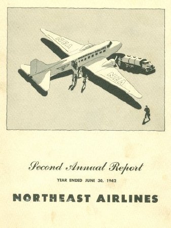Northeast Airlines 2nd Annual Report 1942 Cover