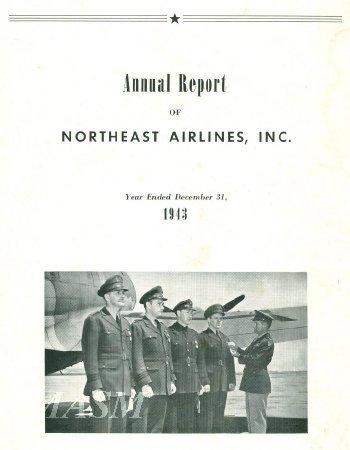 Northeast Airlines Annual Report 1943 Cover